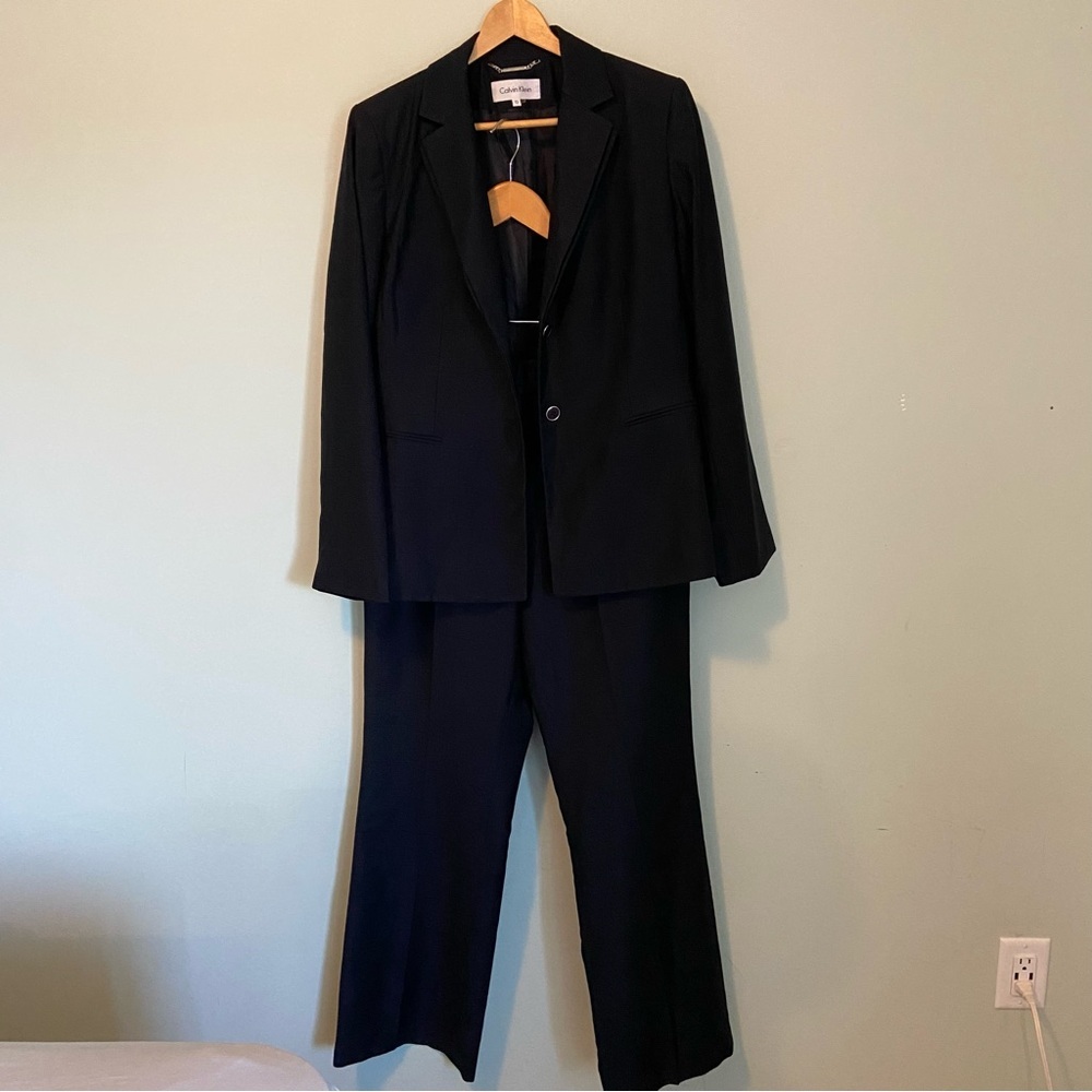 Calvin Klein Classic Black Blazer and matching pants set.